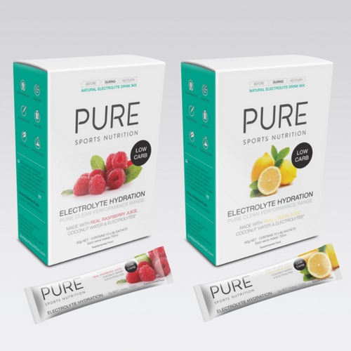 PURE Electrolyte Low Carb 10 Pack Sachet Box